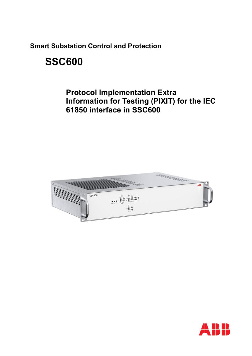 ABB 1MRS758922 cut sheet — first page