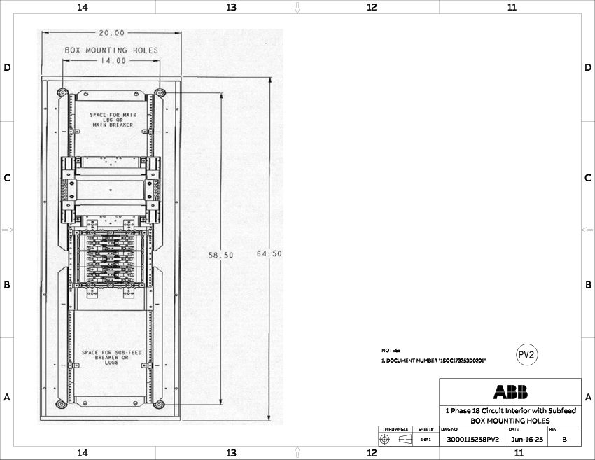 ABB 1SQC173253D0201 cut sheet — first page