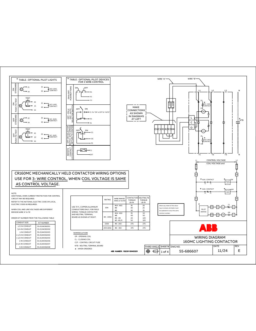 ABB 1SQC911064D0201 cut sheet — first page