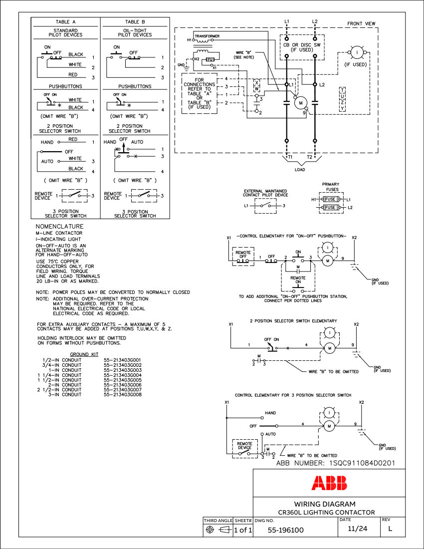 ABB 1SQC911084D0201 cut sheet — first page