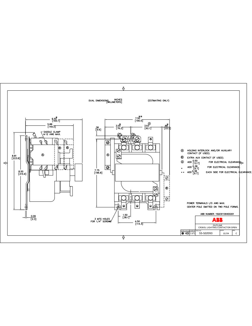 ABB 1SQC911094D0201 cut sheet — first page