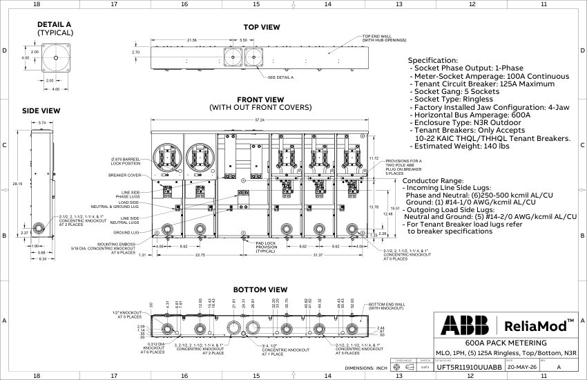 ABB 1TQC1333E0404 cut sheet — first page