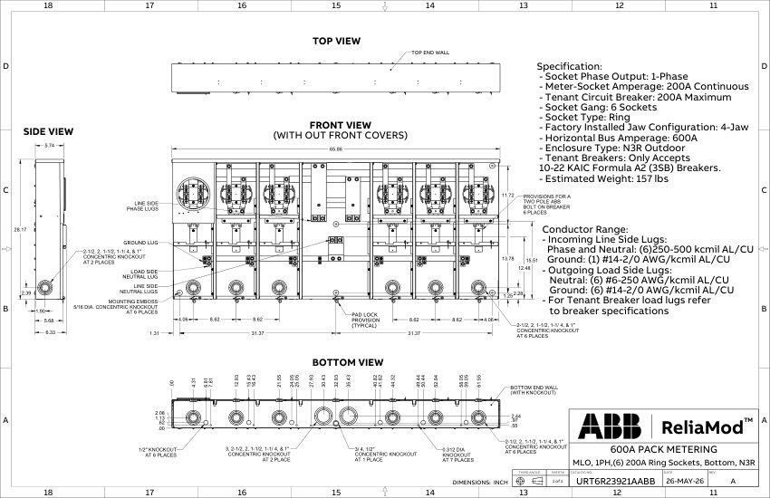 ABB 1TQC1333E0420 cut sheet — first page
