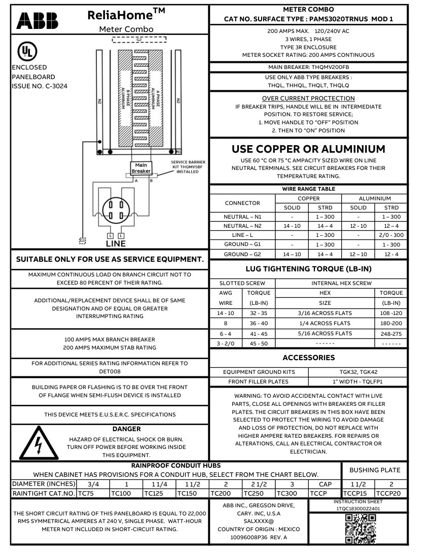 ABB 1TQC1832E0135 cut sheet — first page