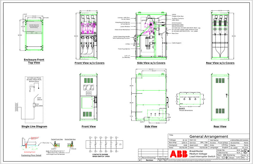 ABB 9AKK108472A6945 cut sheet — first page