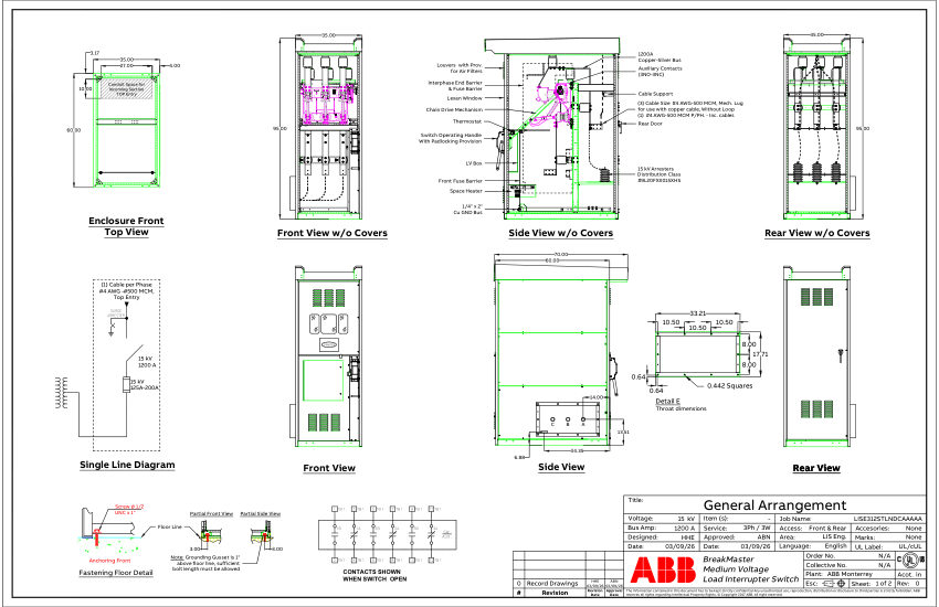 ABB 9AKK108472A6964 cut sheet — first page