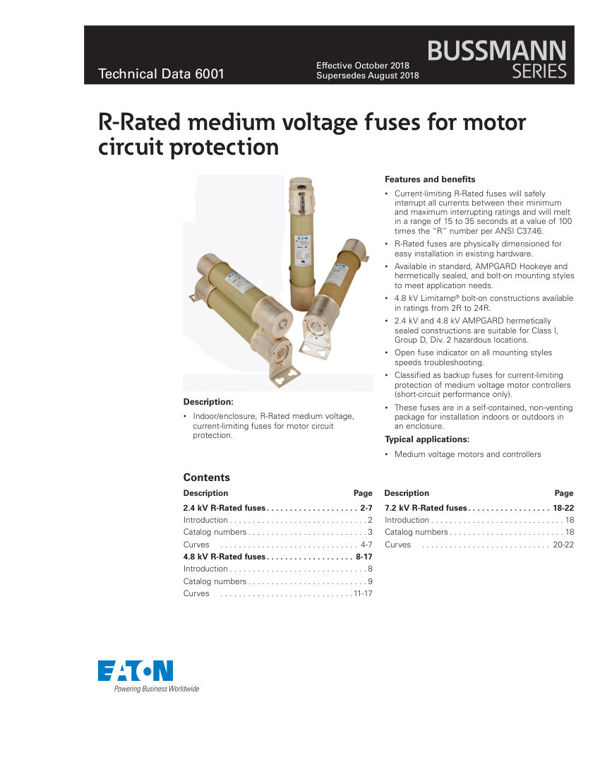 Bussmann JCK-2R cut sheet — first page
