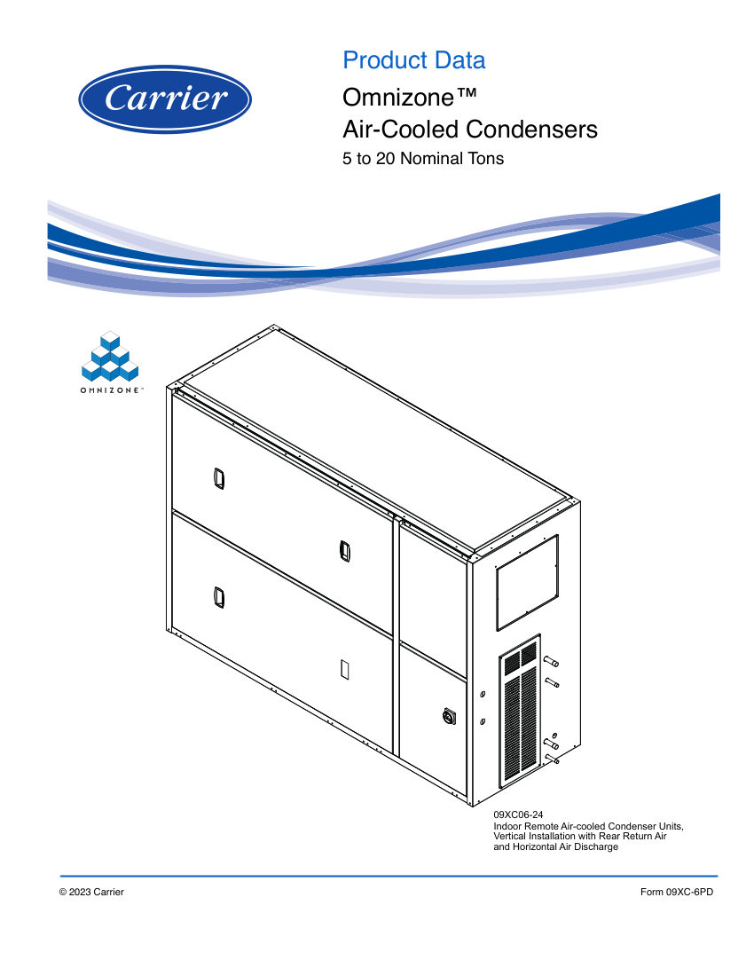 Carrier 09XC cut sheet — first page