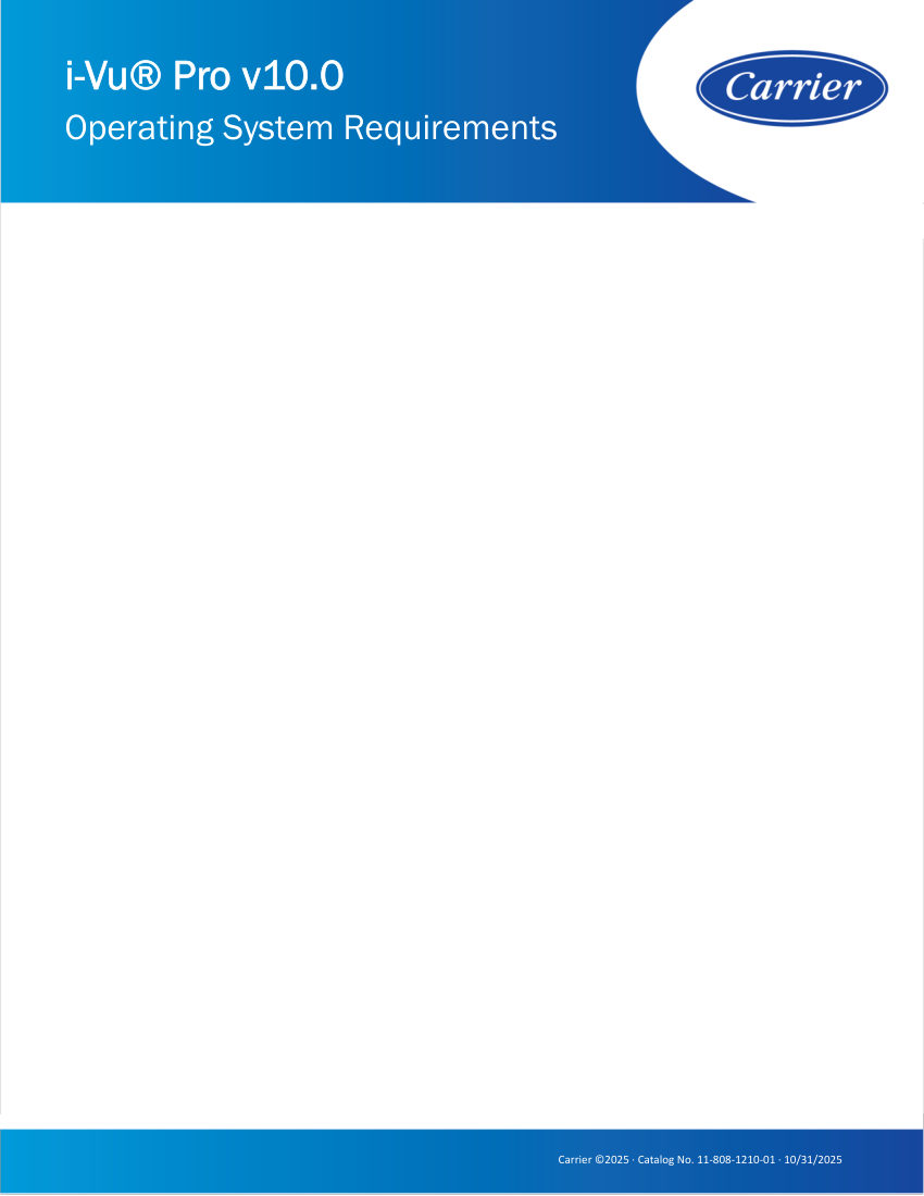 Carrier 11-808-1210-01 cut sheet — first page