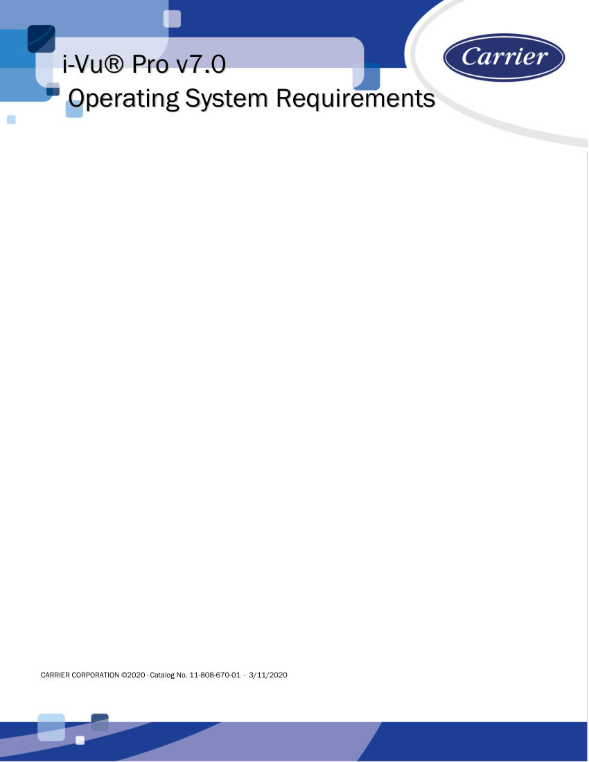 Carrier 11-808-670-01 cut sheet — first page