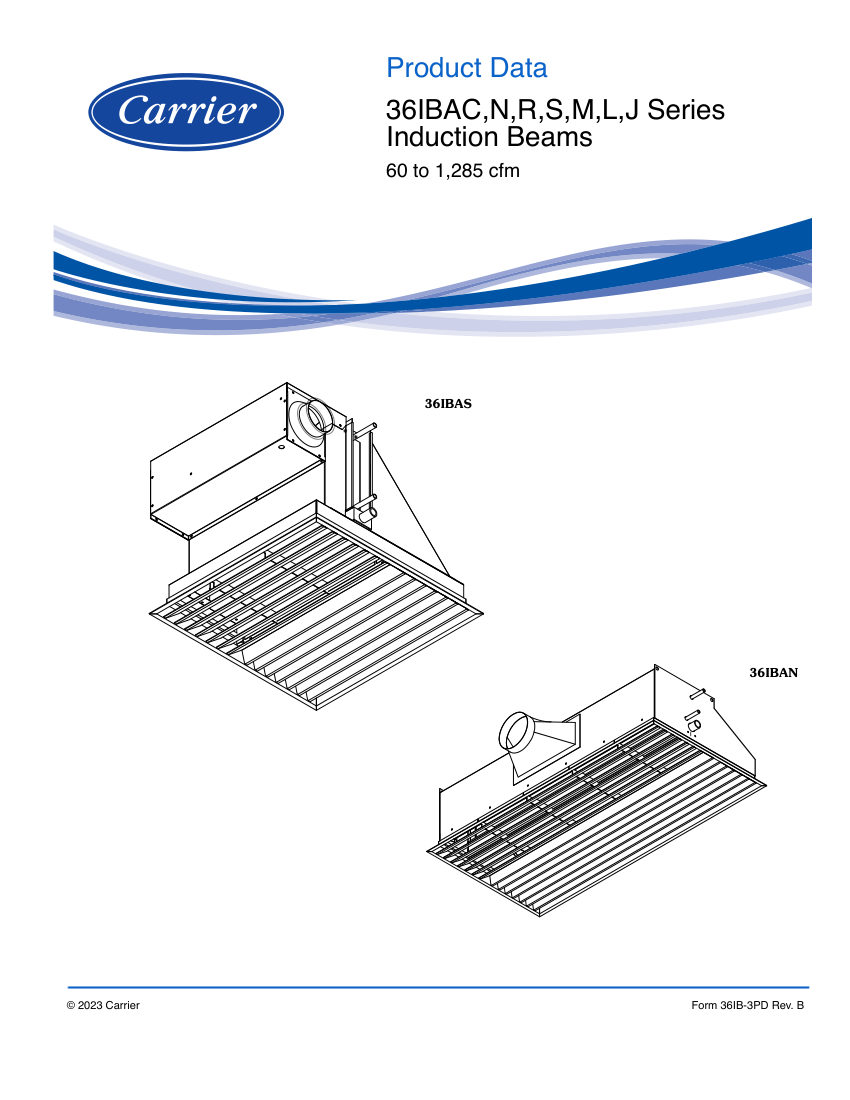 Carrier 36IB cut sheet — first page