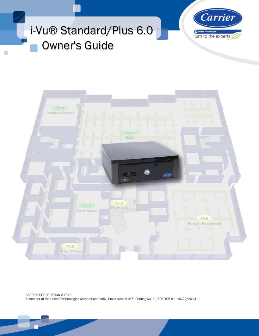 Carrier i-Vu® Standard/Plus 6.0 cut sheet — first page