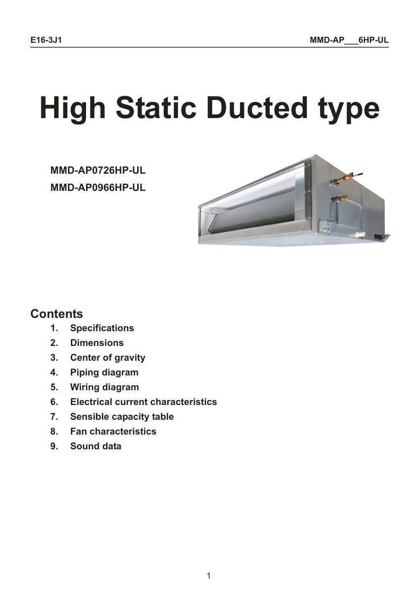 Carrier MMD4 cut sheet — first page