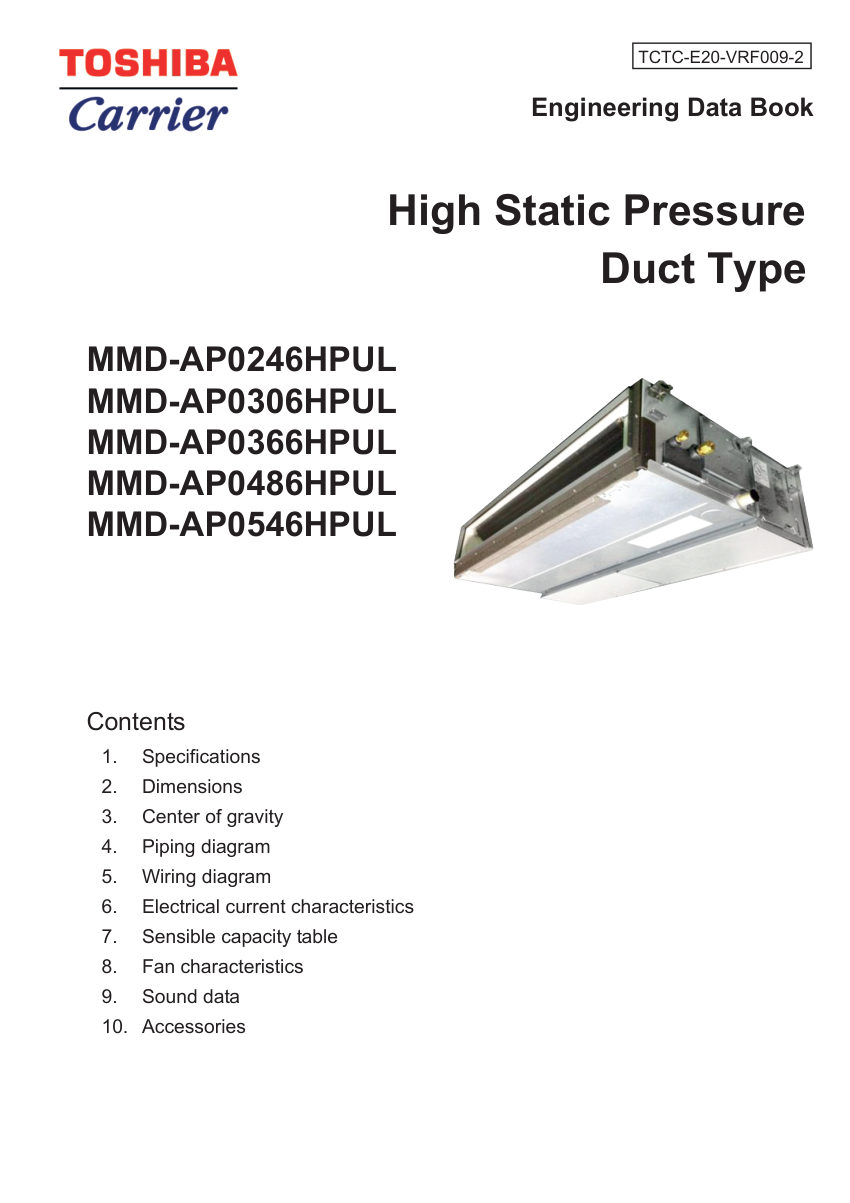 Carrier MMD6H cut sheet — first page