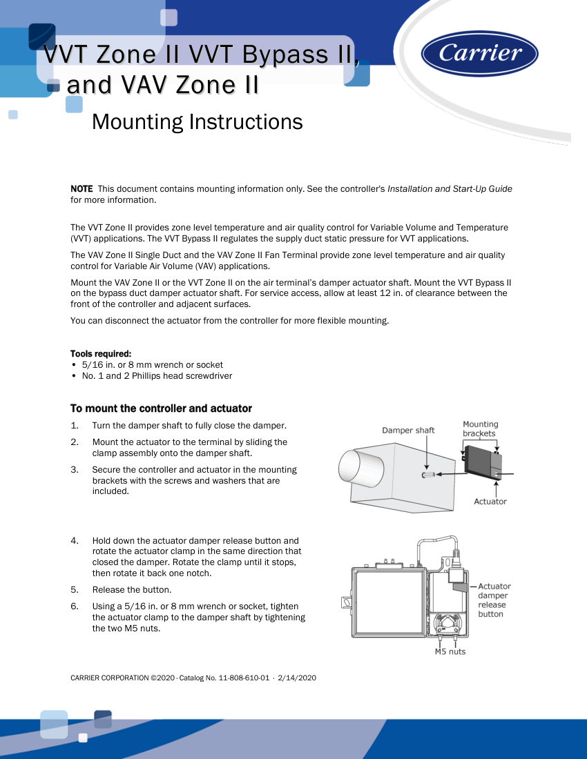 Carrier OPN-VAVB1-02 cut sheet — first page