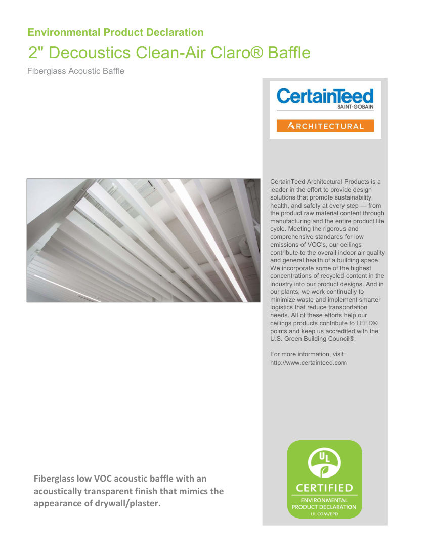 CertainTeed 2INOPENDOWNLOADCOPY cut sheet — first page