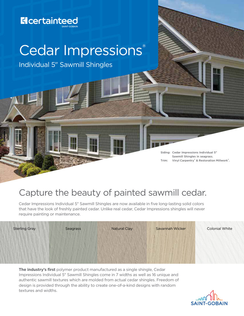 CertainTeed 5-INCH cut sheet — first page
