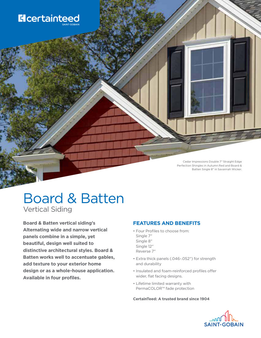 CertainTeed boardandbatten stormchaser sellsheet 04 04 3855 US EN 2402 cut sheet — first page