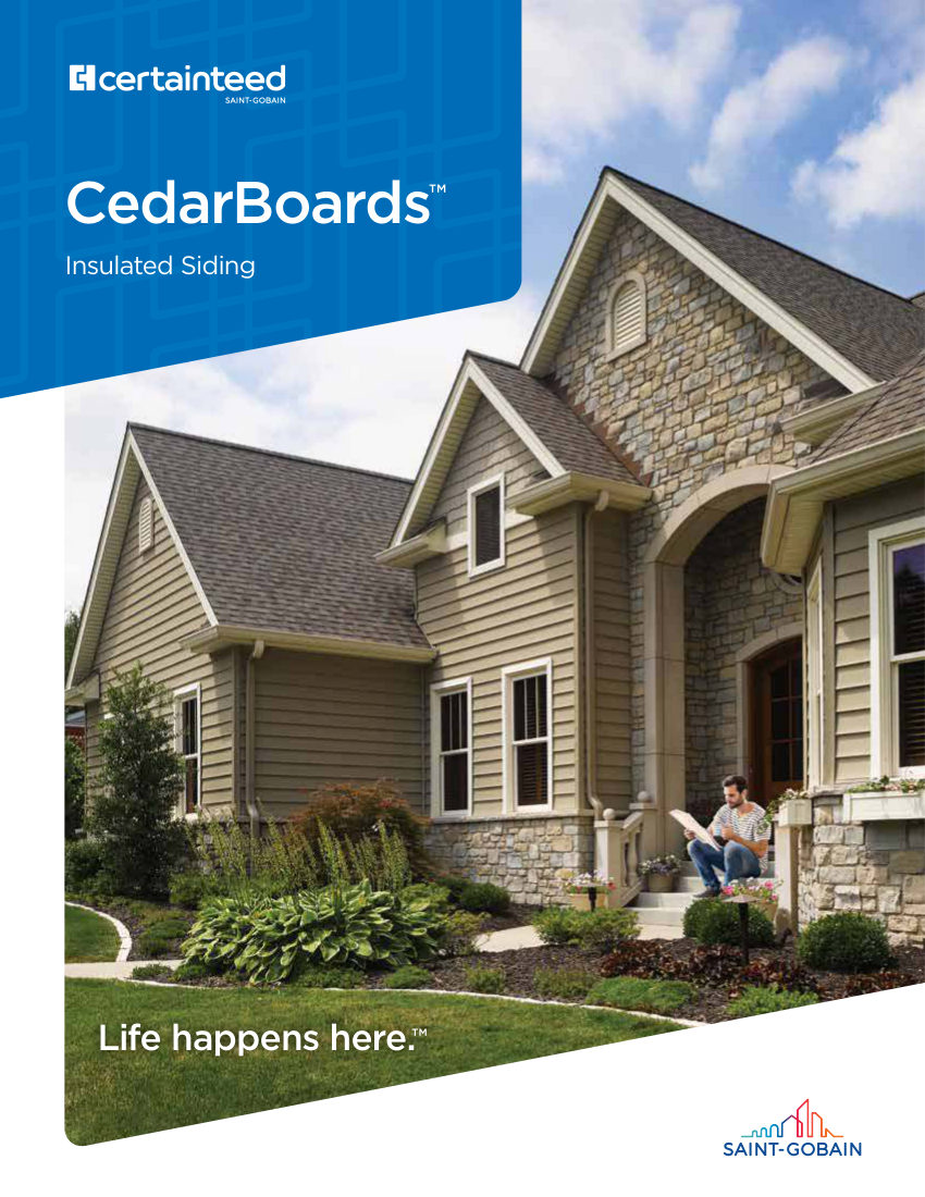 CertainTeed CedarBoards-6" Clapboard Lap Siding cut sheet — first page