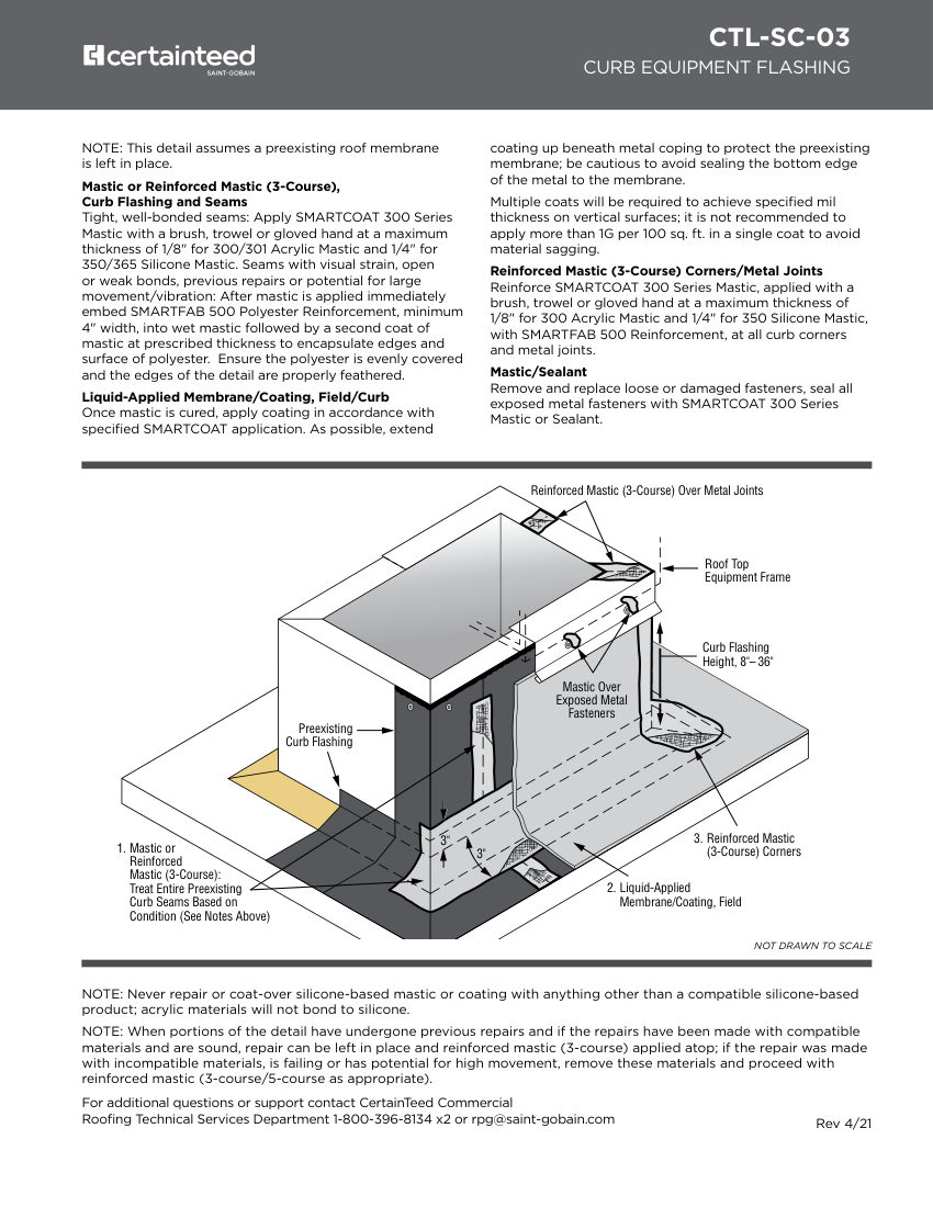 CertainTeed CTL-SC-03 cut sheet — first page