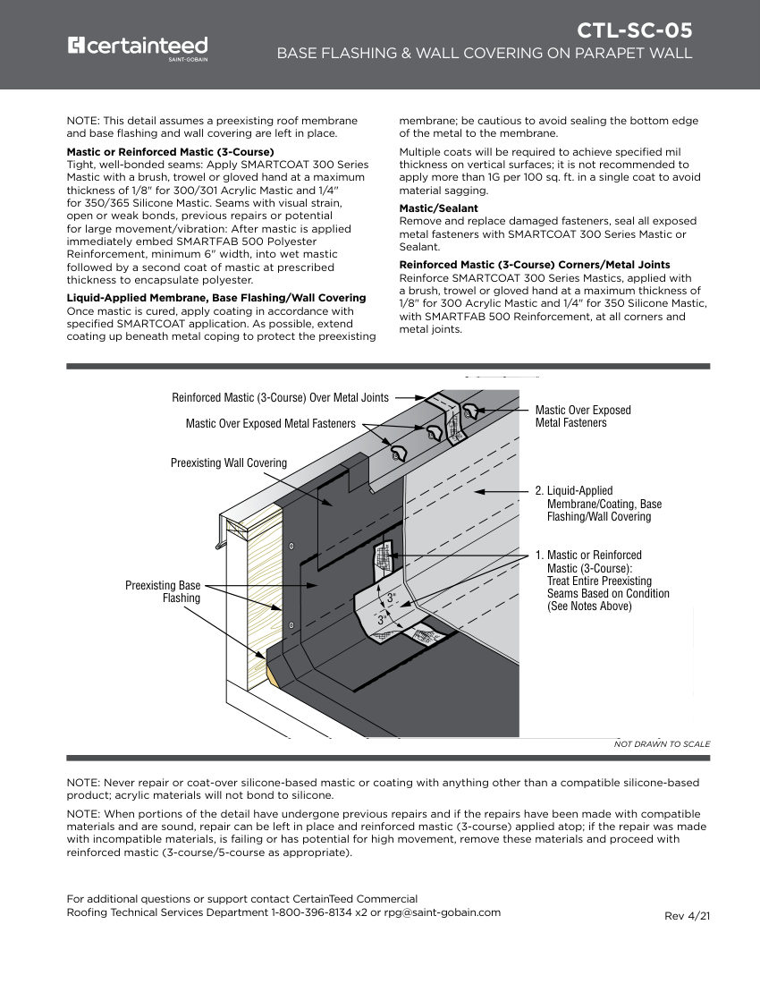 CertainTeed CTL-SC-05 cut sheet — first page