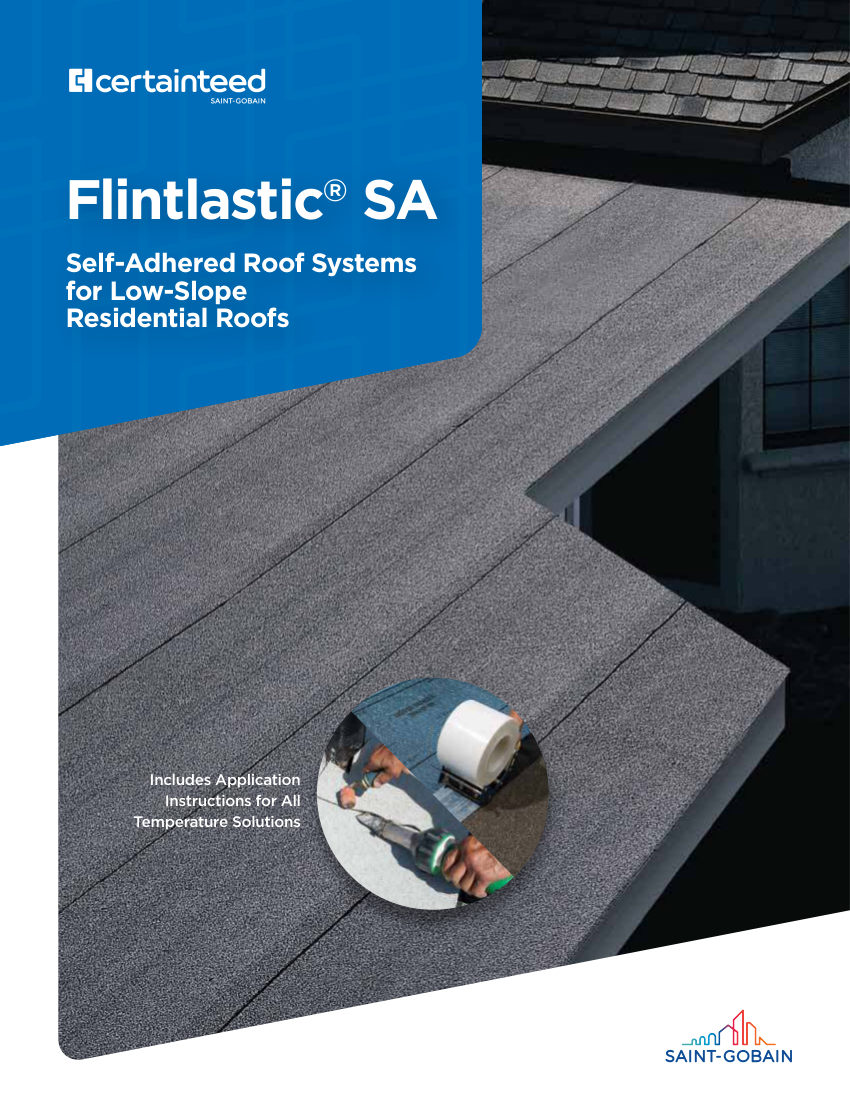 CertainTeed flintlastic residential cut sheet — first page