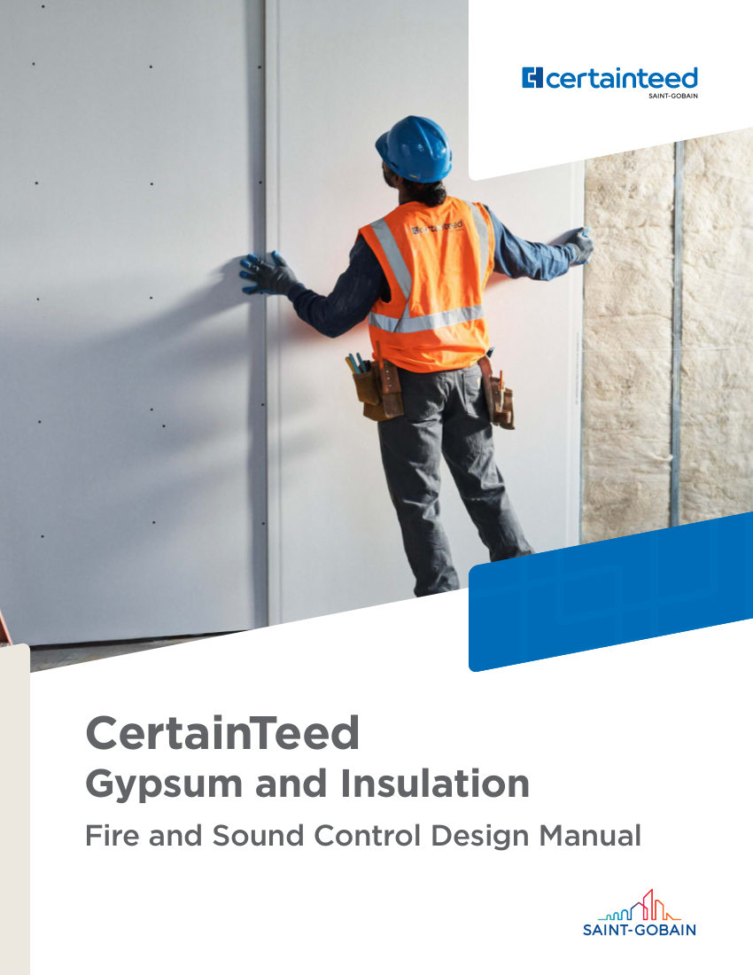 CertainTeed gypsum fire sound design manual 07 03 91 US EN 2510 cut sheet — first page