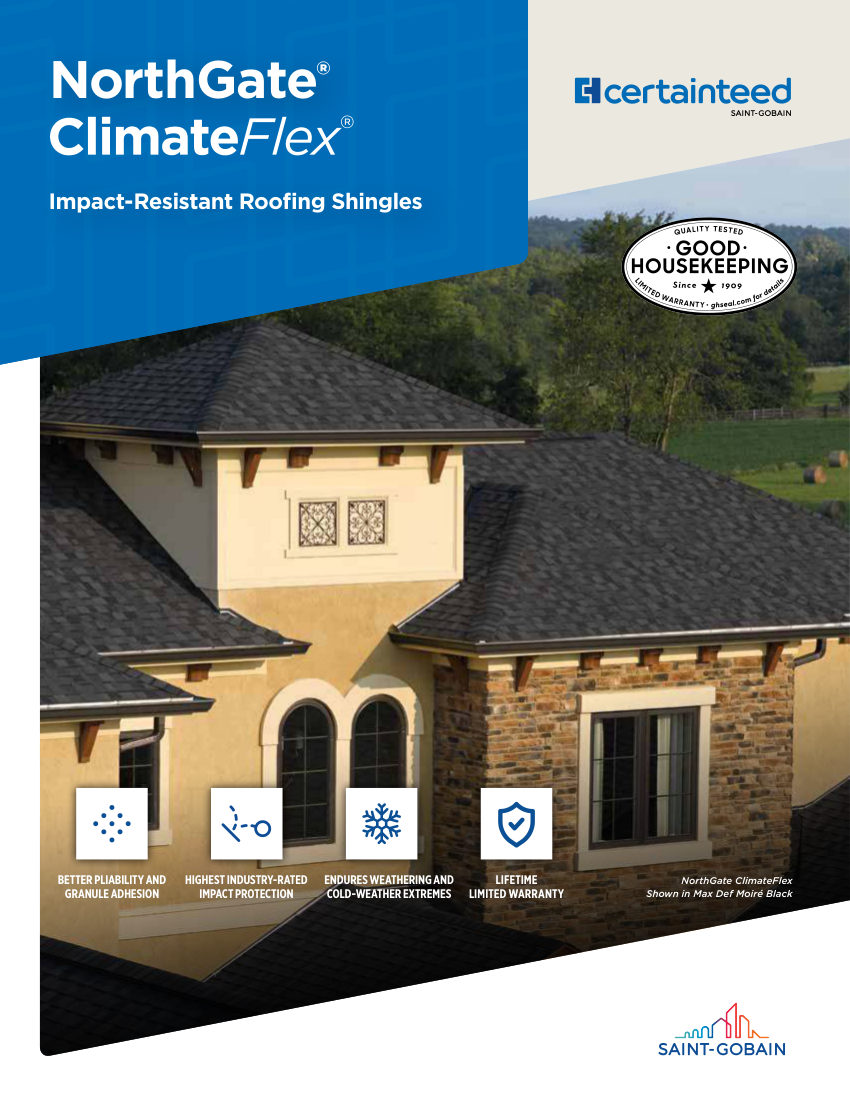 CertainTeed northgate climateflex cut sheet — first page