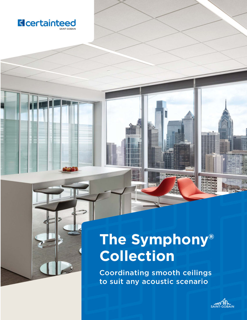 CertainTeed Symphony m 70 Rx cut sheet — first page
