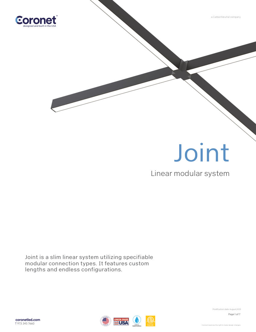 Coronet JOINT cut sheet — first page