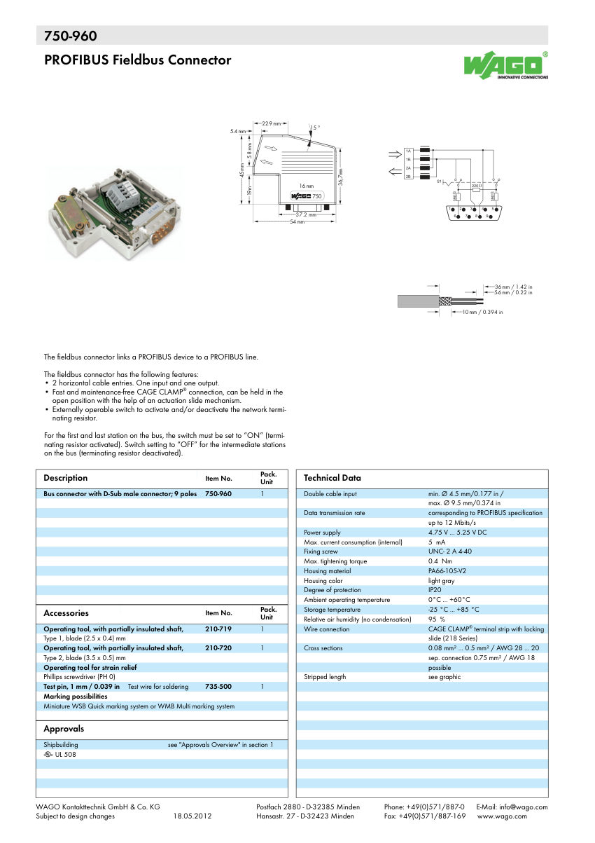 Daikin 750-960 cut sheet — first page