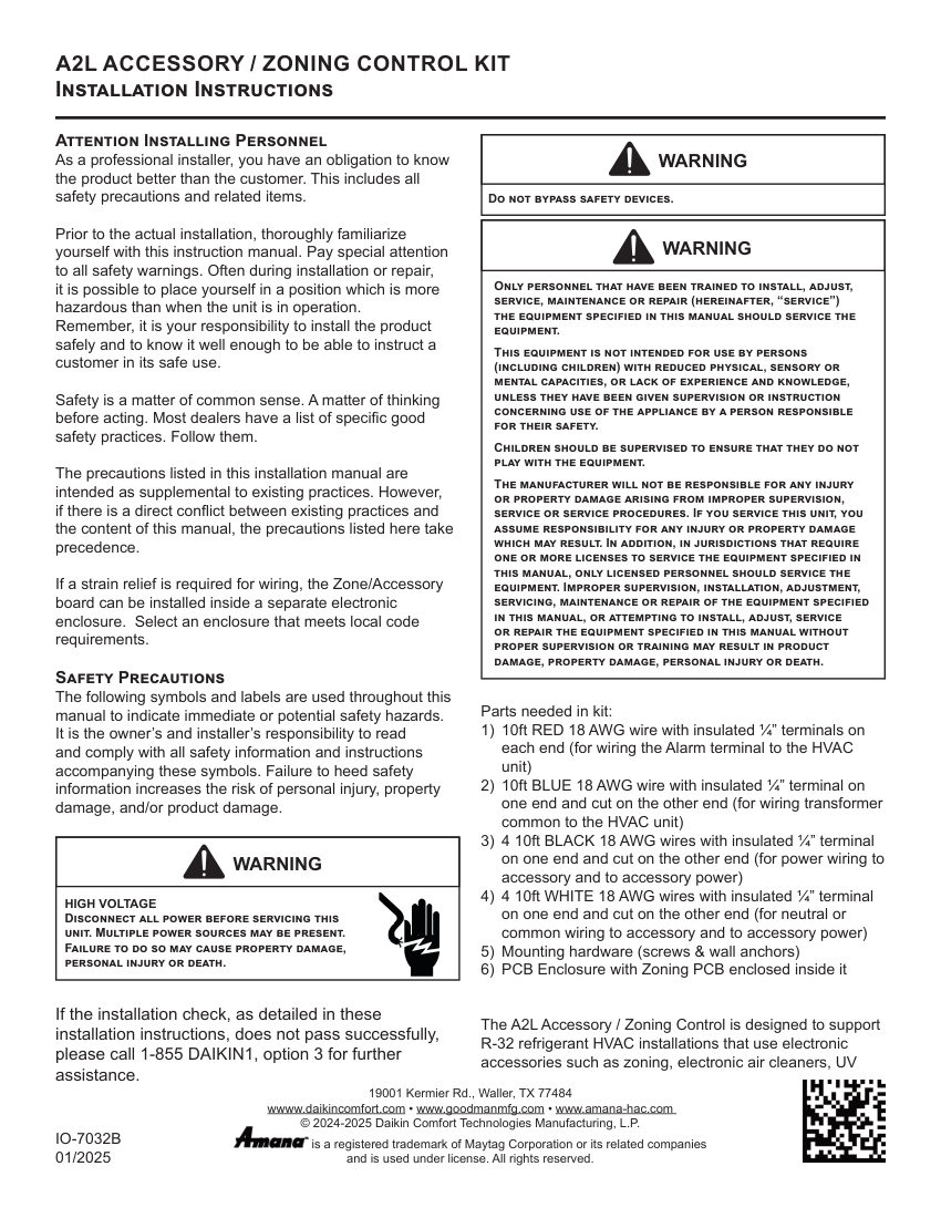 Daikin Daikin IM-IO-7032B_62lx cut sheet — first page