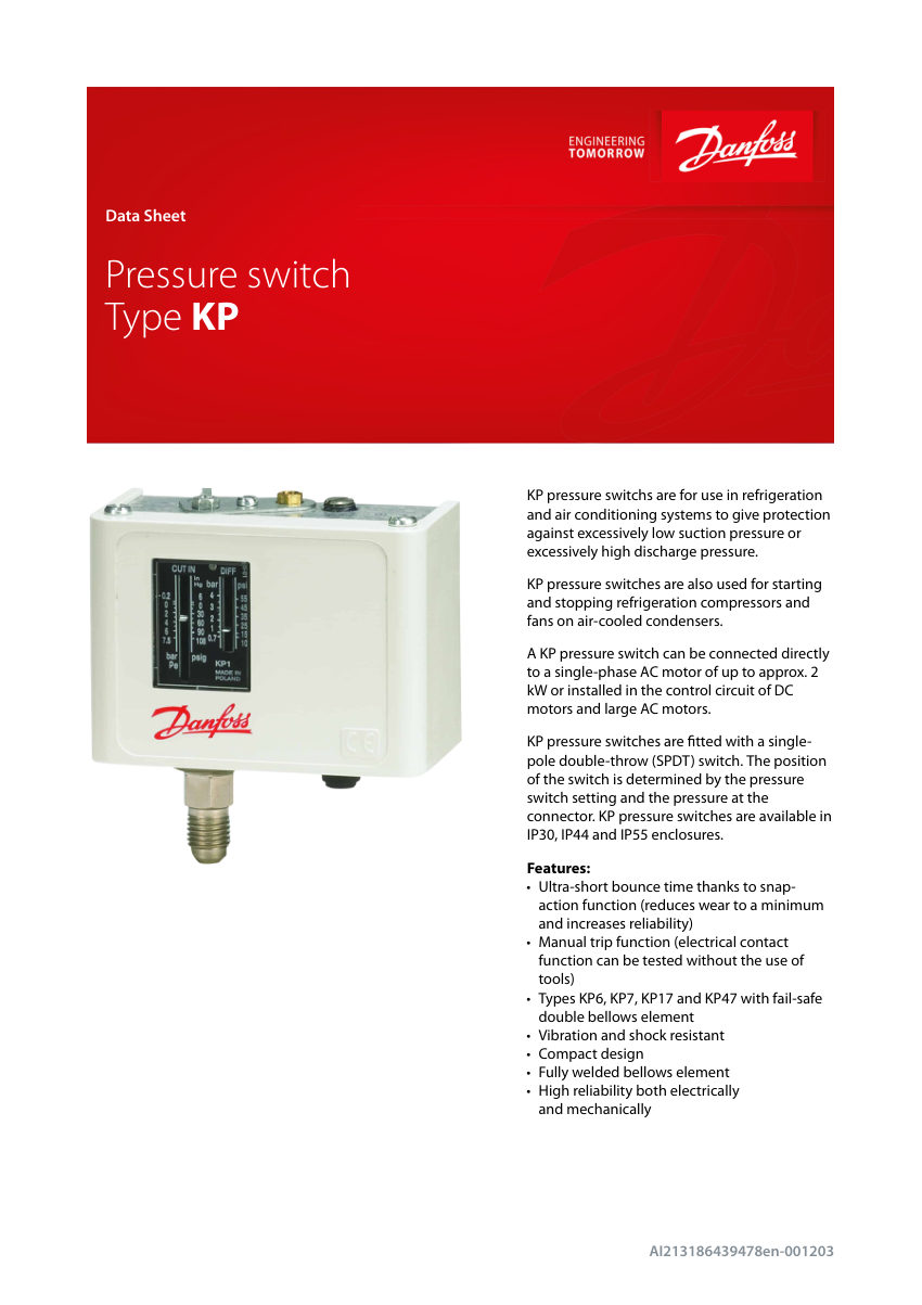 Danfoss 060-109766 cut sheet — first page
