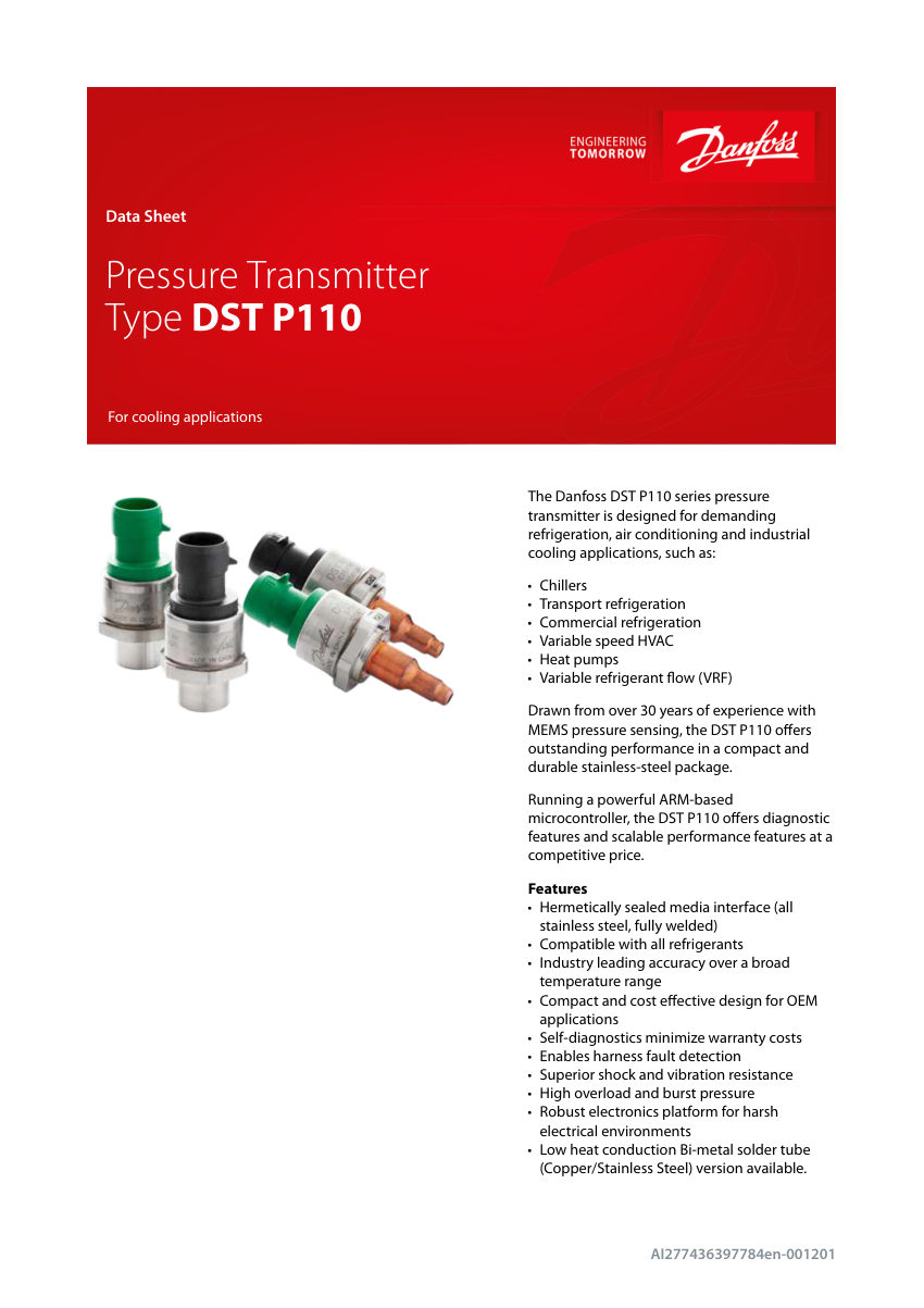 Danfoss 075G1014 cut sheet — first page