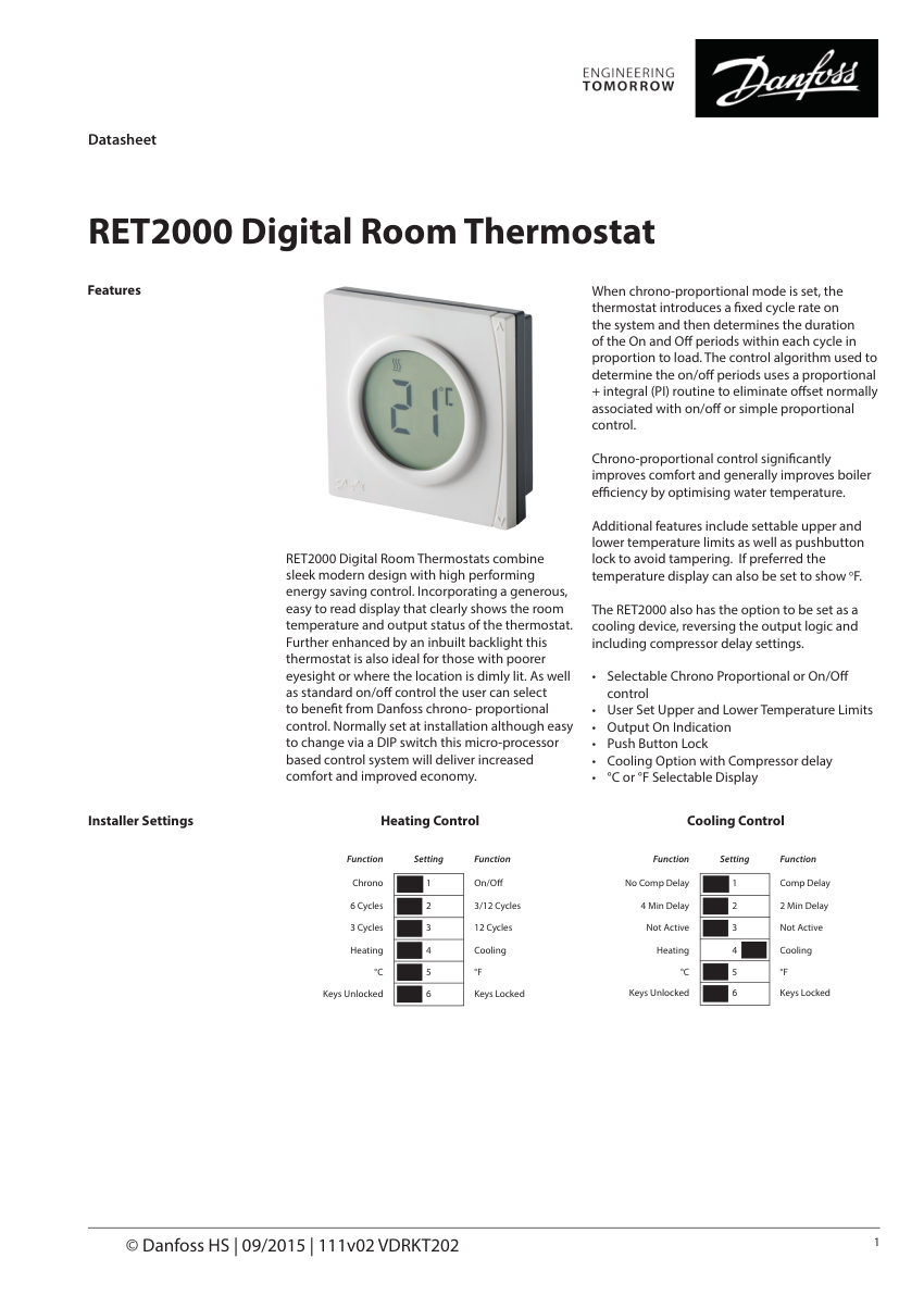 Danfoss 087N644200 cut sheet — first page