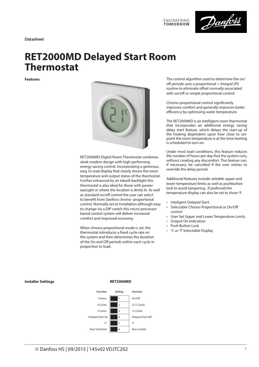 Danfoss 087N644500 cut sheet — first page