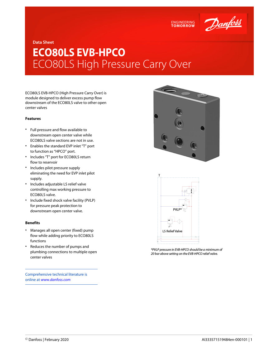 Danfoss 11226551 cut sheet — first page