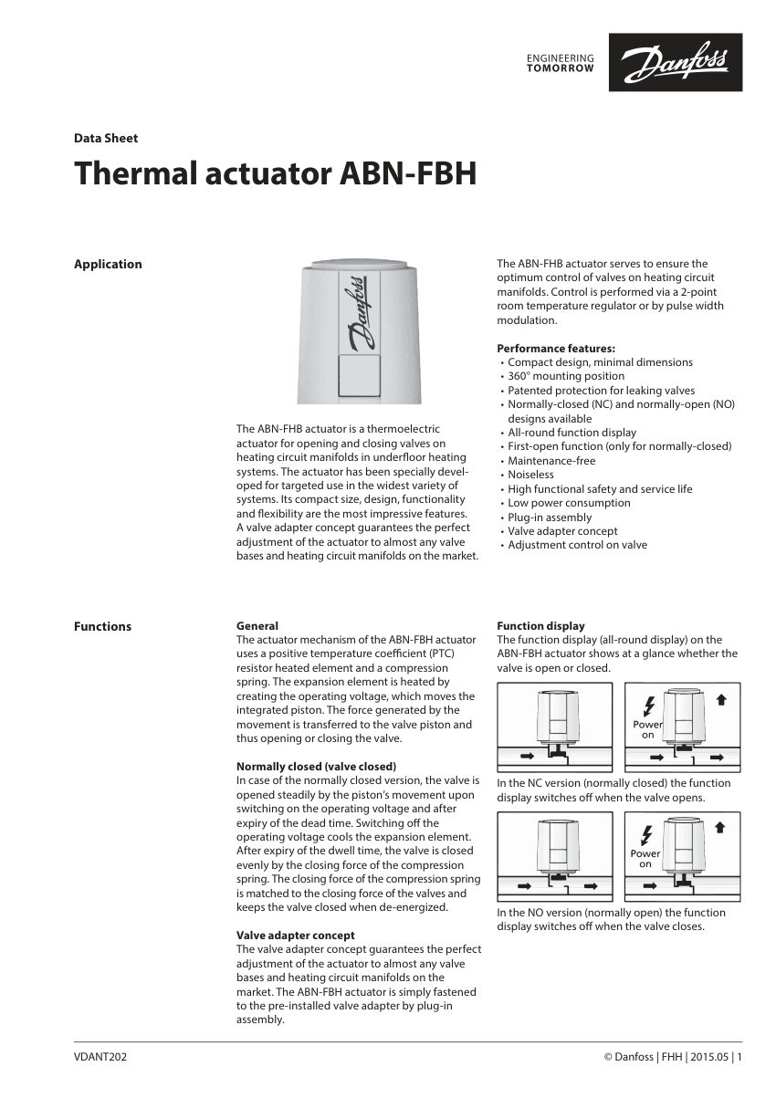Danfoss 193B2147 cut sheet — first page