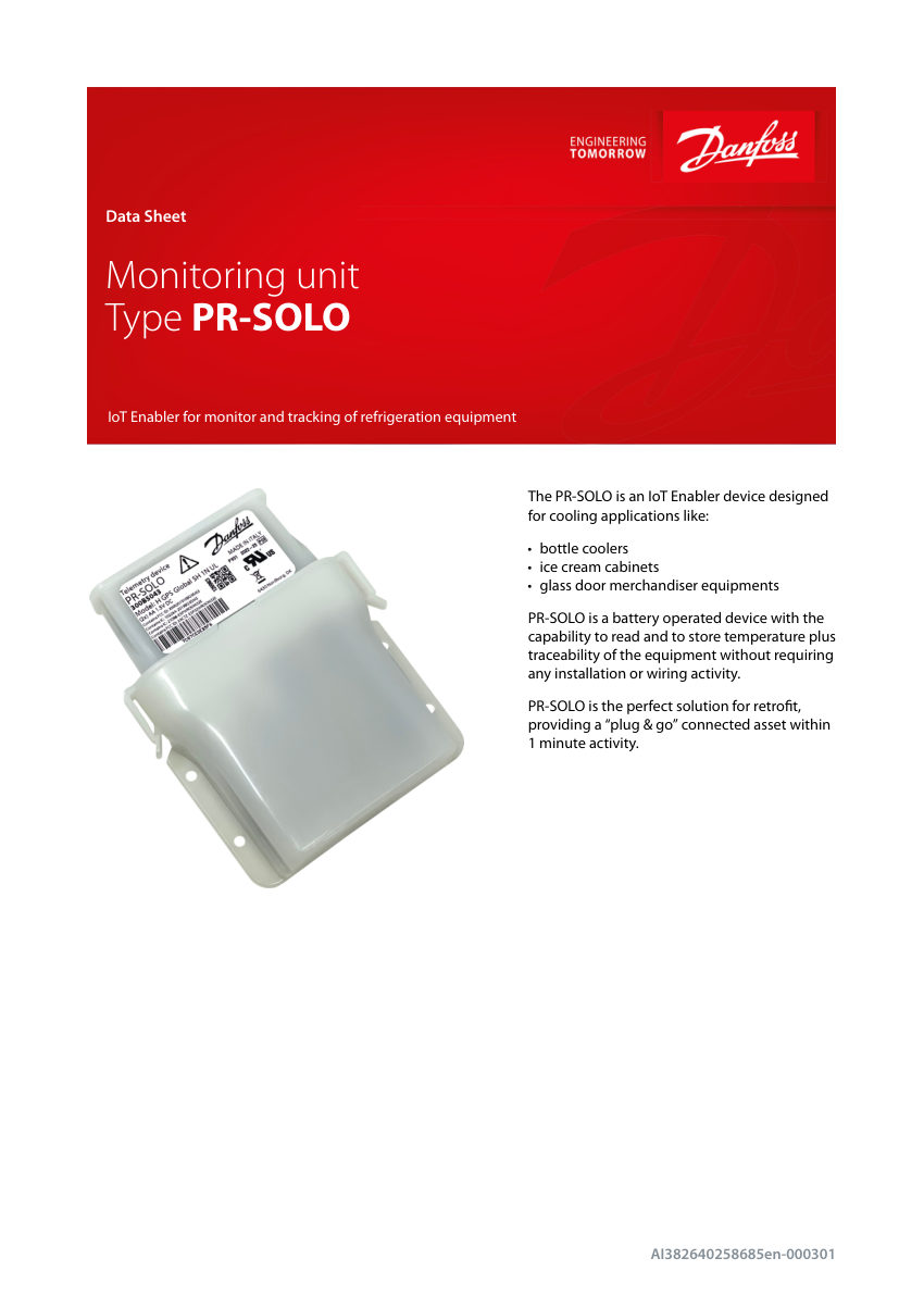 Danfoss 300B5035 cut sheet — first page