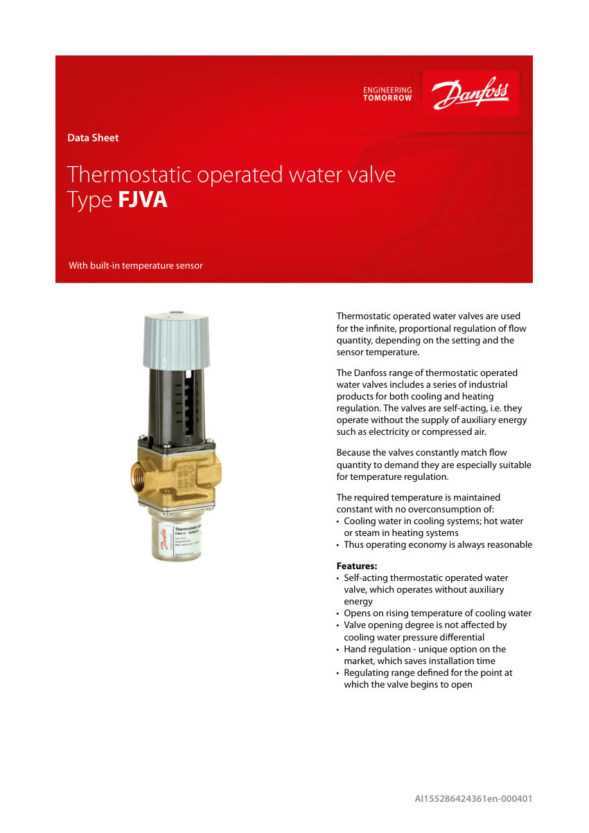 Danfoss 3N1101 cut sheet — first page