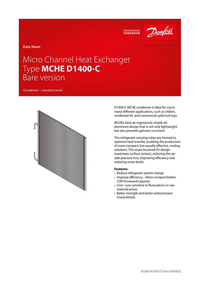Danfoss AI280341601519en-000802 cut sheet — first page