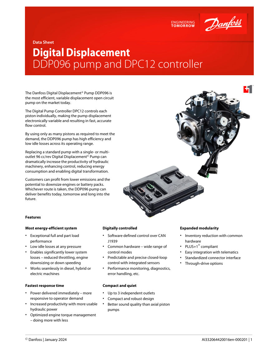 Danfoss AI332064420016en-000201 cut sheet — first page