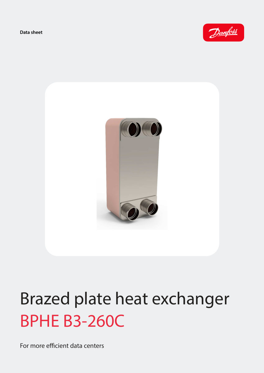 Danfoss B3-260C cut sheet — first page