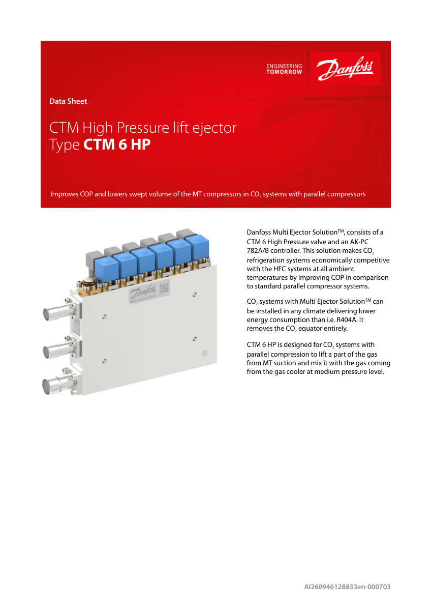 Danfoss CTM-6-HP cut sheet — first page