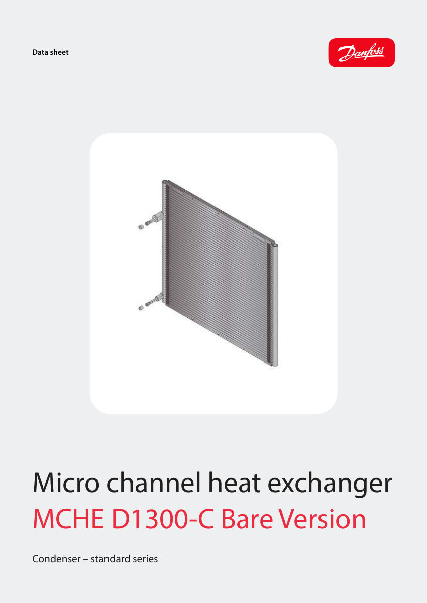 Danfoss D1300-C cut sheet — first page