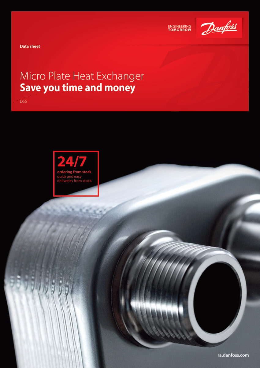 Danfoss D55 cut sheet — first page