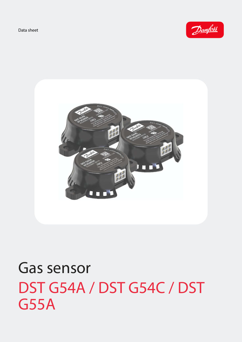 Danfoss DST-G54A cut sheet — first page