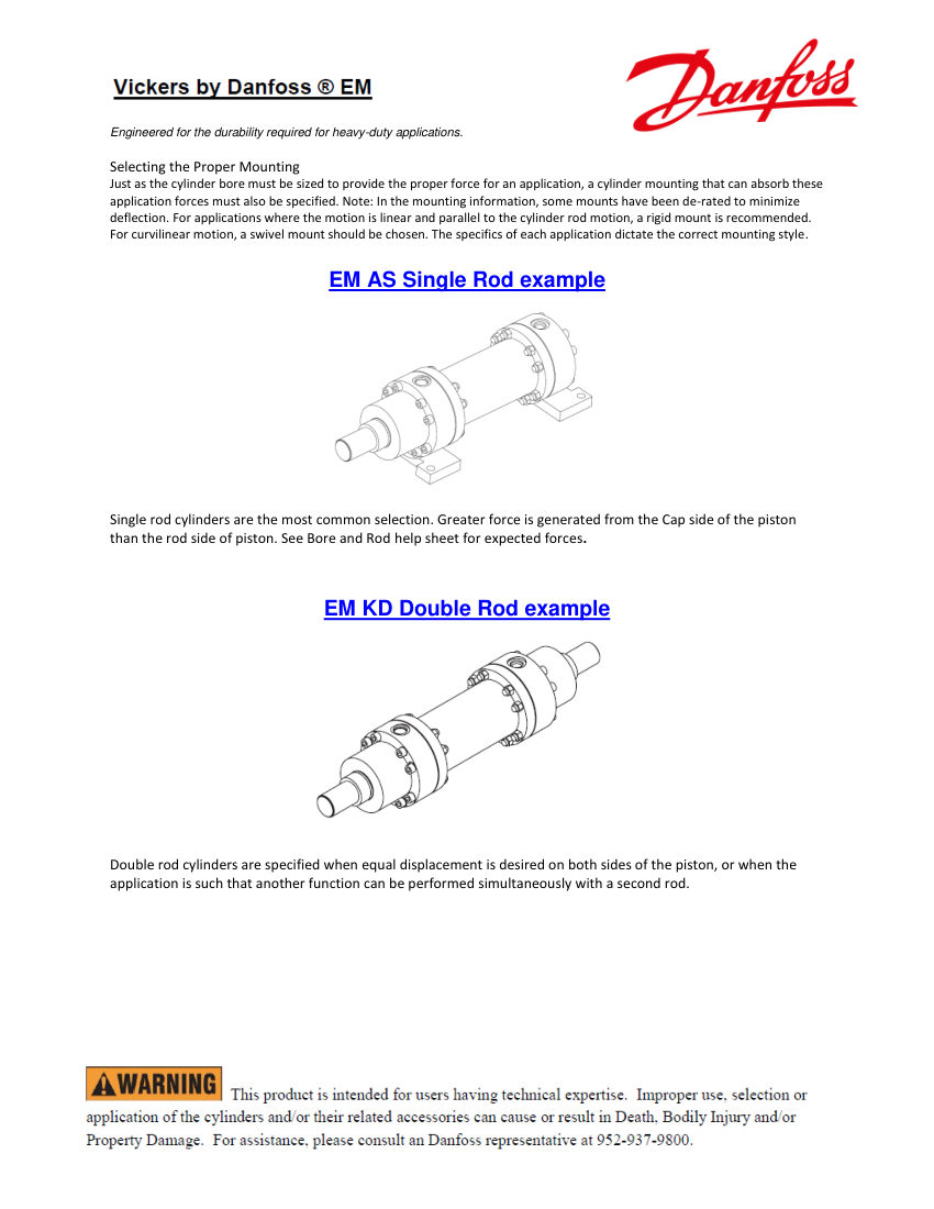 Danfoss EM-AS cut sheet — first page