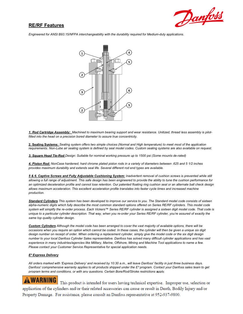Danfoss Sixteen-alpha-numeric-digit-model-code cut sheet — first page
