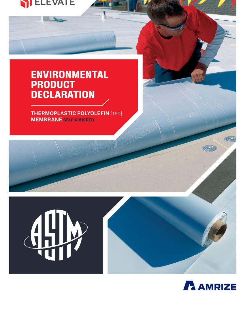 Elevate EPD 772 - Elevate TPO Self-Adhered - Muscle Shoals, AL cut sheet — first page